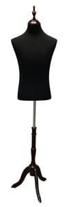 Black Male Torso with Wood Base