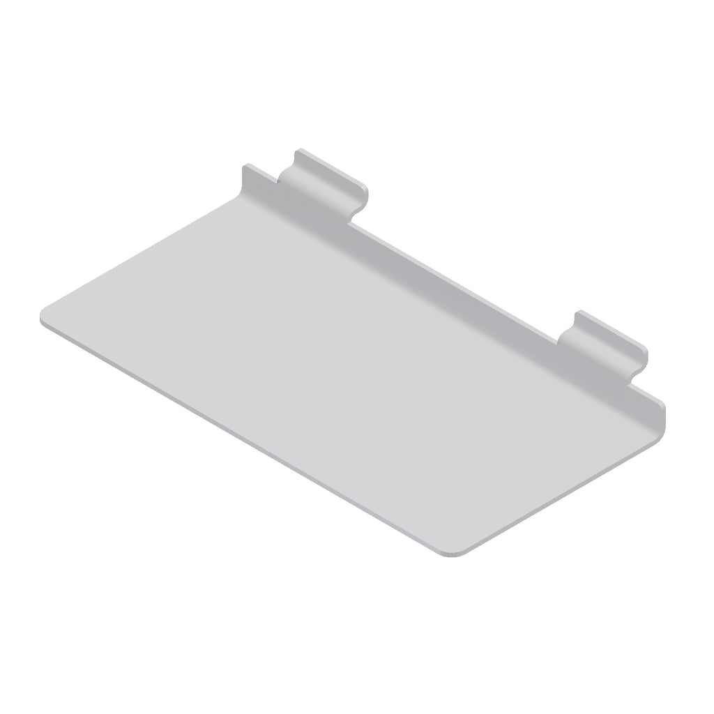 12 x 6 - inch plexi shoe shelf for slatwall, 3/16 - inch thickness.
