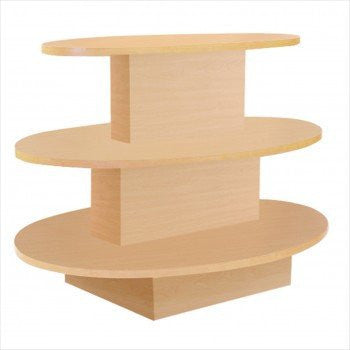 3 tier oval display table