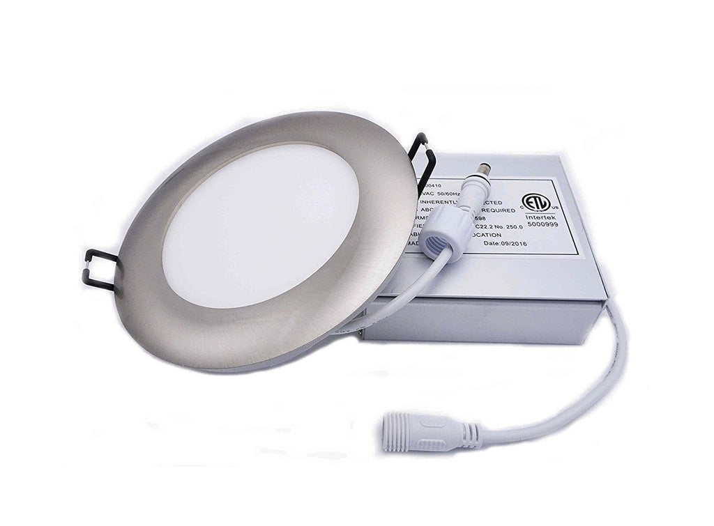 LED Slim Panel, 4 inch Brushed Nickel Trim, 10W, Dimmable ---C6061