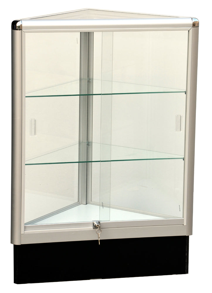 Triangle aluminum corner display showcase