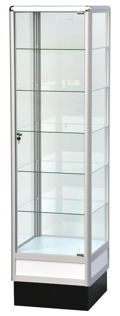 Glass Display Cabinet With Aluminum Frame - 72 x 20 x20 - Inch