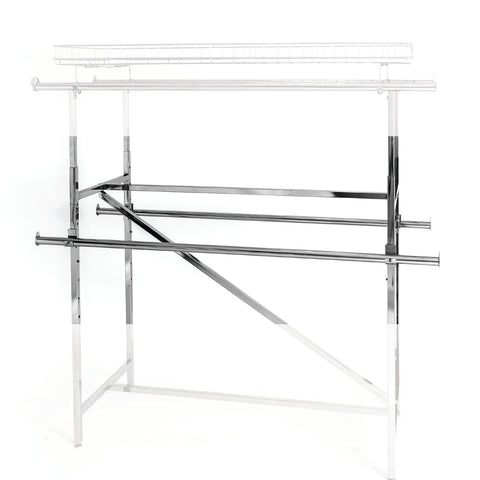 Clothes rack - 60 - inch hangrail with clamp for  H rack