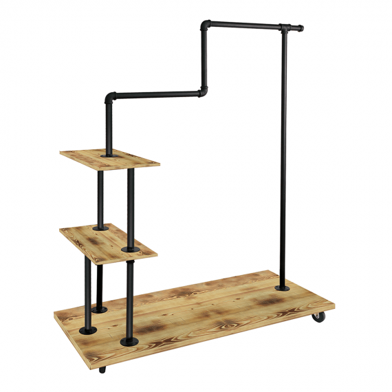 Two tier display of pipe rack