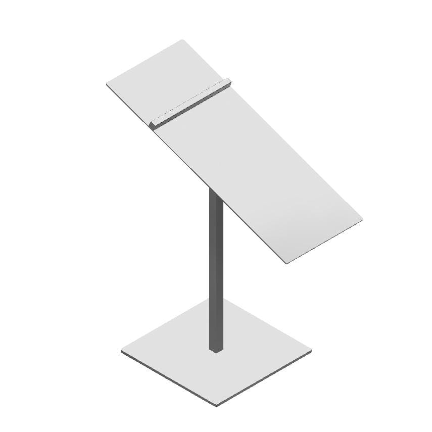 Shoe shelf - Shoe pod with 10 - inch stem and 5 - inch square base
