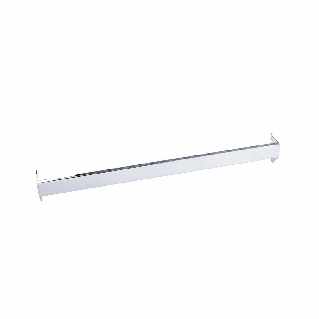 Straight crossbar of 1/2” x 1-1/2” rectangular tubing.