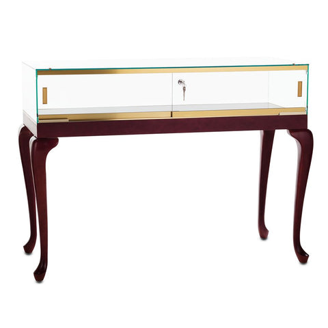 Wood Jewelry Display Case in Multi Finishes and 36, 48, 60 or 72 - inch Width