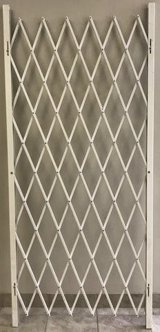 Folding Gate White 79 - Inch High, in 38, 48, 58, 68, 78, 88, 98, and 125 - Inch Multiple Length
