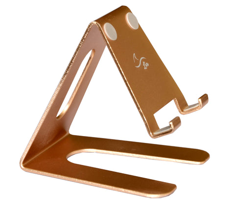 Desktop Cell Phone Stand Portable Aluminum Tablet holder --- Gold
