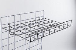 Grid straight shelf with 3" front lip