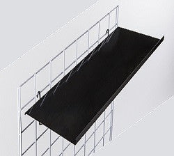 Gridwall straight sheet metal shelf