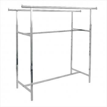 Clothes Rack - Standard H rack, double bar rack chrome