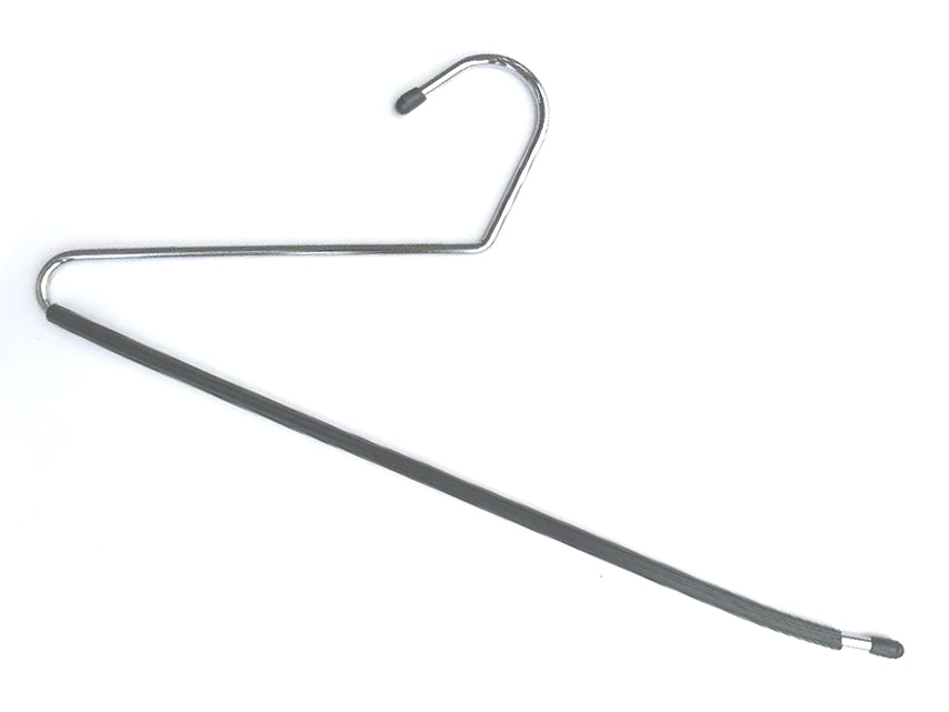 14" Wire Pants Hanger with black Rubber Sleeve