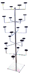 hat rack chrome with 20 arms