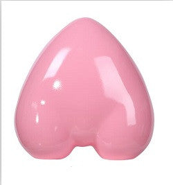 Heart shape underwear display, lingerie mannequin, pink color.