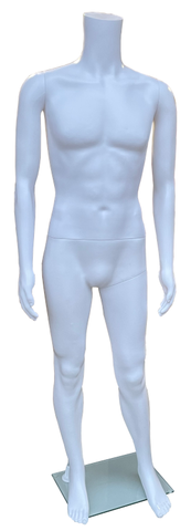 MALE HEADLESS MANNEQUIN PLASTIC WHITE