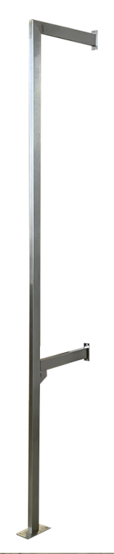 1"x 2" rectangular tubing outrigger of 90" high, Satin chrome finish --- KF7SC