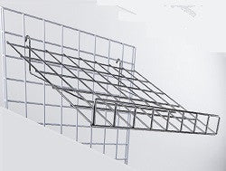 Grid slant shelf with 3" front lip