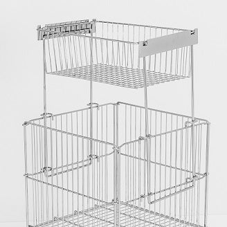 wire stacking basket for dump bin