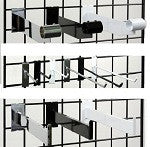 Gridwall hooks, u bar, hangrail,brackets