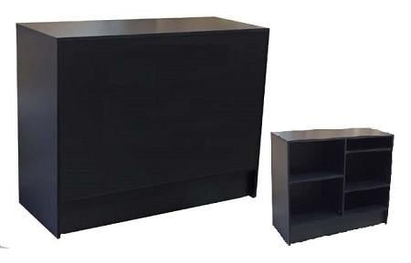 Cashier Counter In Black - 48 x 18 x 38 - Inch