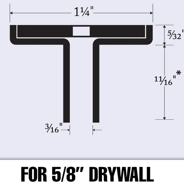 Recessed Standards for Drywall