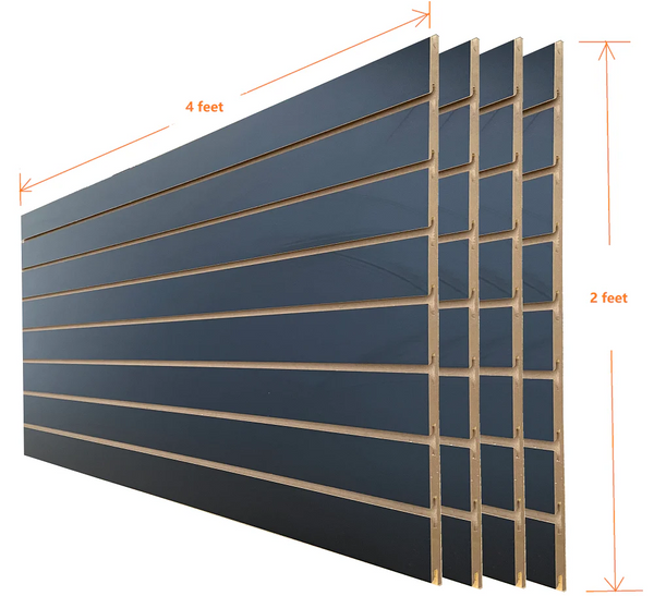 Slatwall Panel 2x4 Black