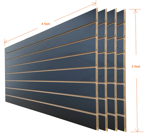 Slatwall Panel 2x4 Black