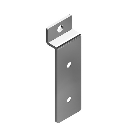 Slatwall wood panel adaptor zinc
