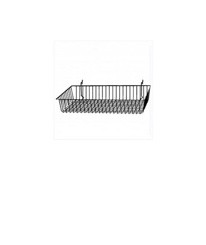 Universal Wire Basket for Slatwall, Gridwall, and Pegboard