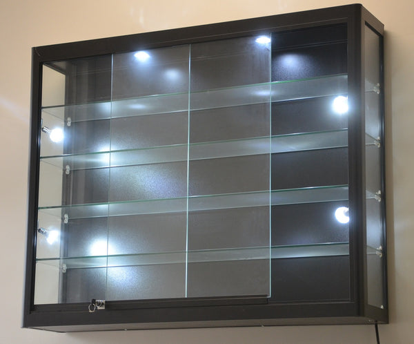 wall mount glass display case