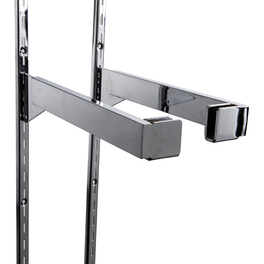 12" end bracket for rectangular hangrail, sold in pairs