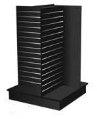 4 Way Gondola Slatwall Black - 36 x 36 x 54 -Inch