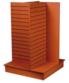 4 Way Gondola Slatwall Cherry - 36 x 36 x 54 -Inch