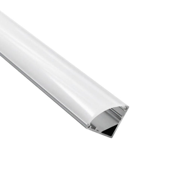 V-Shaped Aluminum Channel for Corner Mount, With Frosted White Diffuser Covers ---C6067