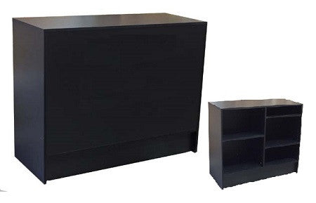Retail Counters In Black - 48 x 20 x 38 - Inch
