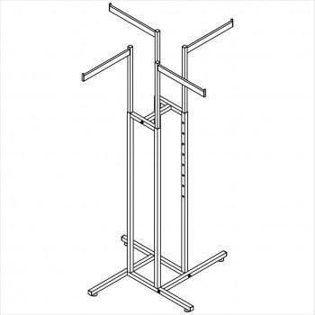 Square tube 4 way rack with 4 Arms made of 1/2" x 1 1/2" rectangular tubing