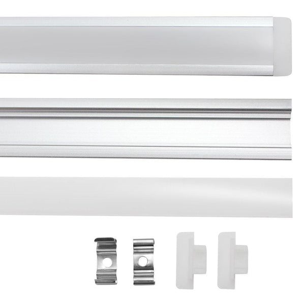 U-Shaped Aluminum Channel for Flush Mount, With Frosted White Diffuser Covers ---C5095