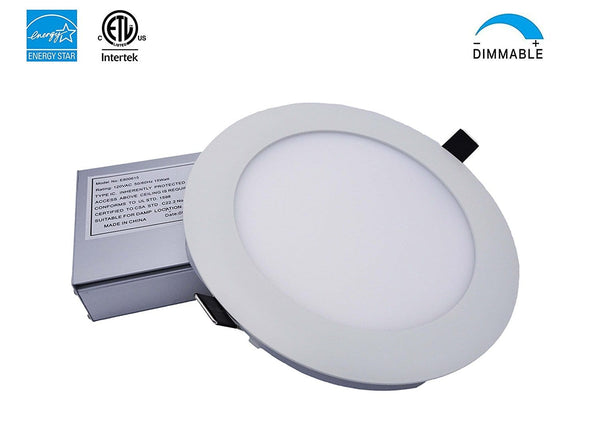 LED Slim Panel, 6 inch White Trim, 15W, Dimmable ---C6060