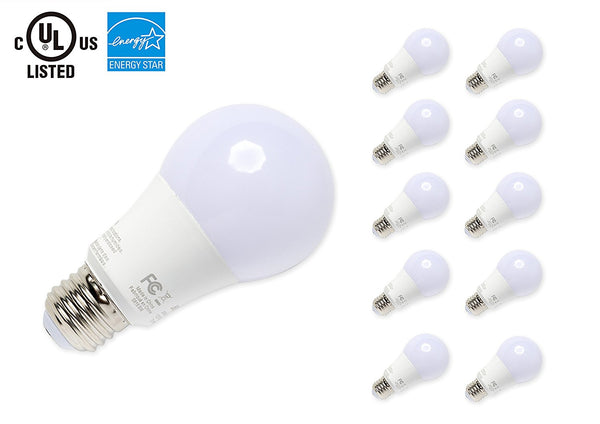 LED A19 Light bulb, DIMMABLE, 5000K Pure White OR 3000K Warm White ---C2165WW / C2165CW