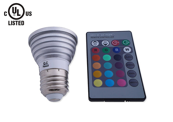 LED PAR16 Spot Light, RGB, 16 Colors, 3W, With Wireless Controller ---C2135