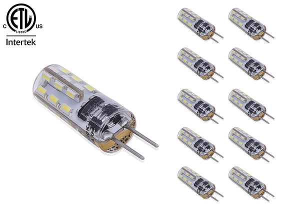 LED G4 Light bulb, Non-DIMMABLE,  2W,  AC/DC 12V / 10 pcs ---C1066WW / C1066CW