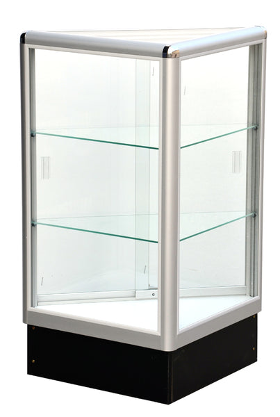 Triangle aluminum corner display showcase