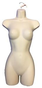White Busty Ladies Plastic Mannequin Torso Form