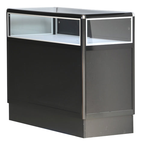 Display cabinet - Black aluminum glass display case - AL6B
