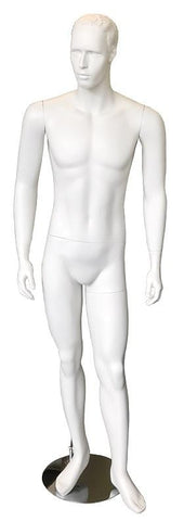 Male fiber glass standing white mannequin