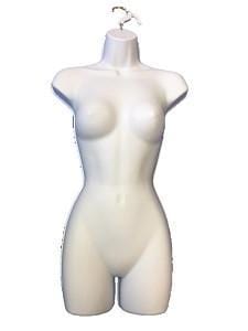 Female Mannequin Torso With Hook White