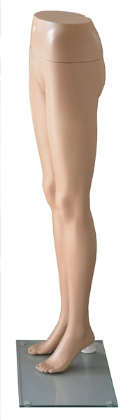 Pants Mannequin for Female Side View, Plastic Trousers Unbreakable, with Glass base