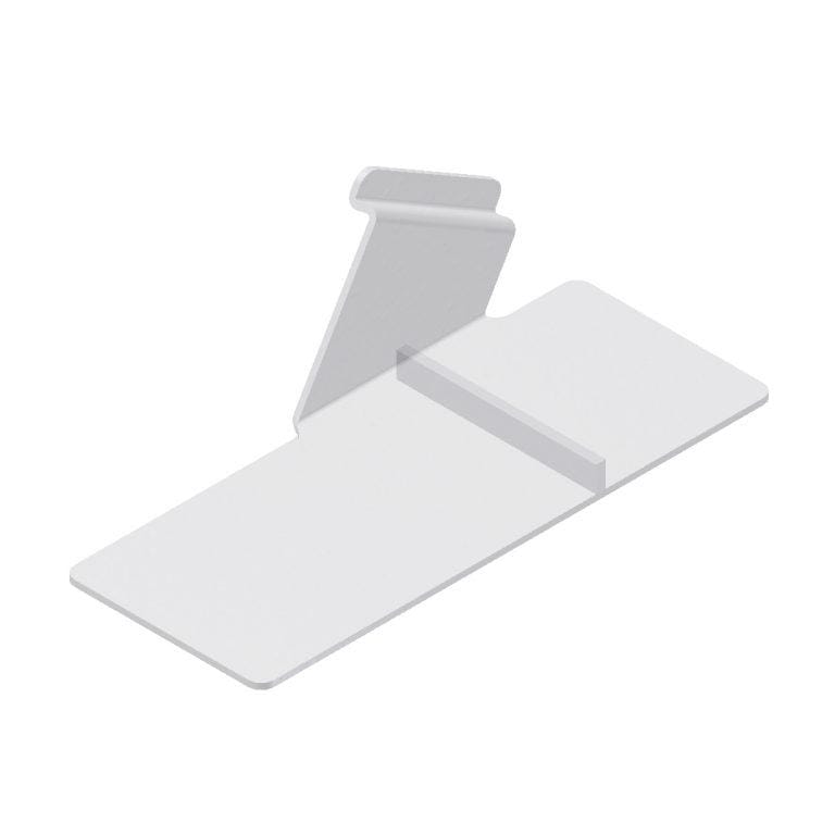 Shoe shelf - Right slant plexi shoe shelf for slatwall, 9(L) x 4(W) - inch