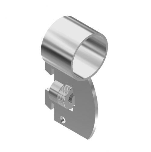 Side mount bracket for 1-1/4” or 1-5/16” round tube (fits 1/2” slot, 1” OC wall standards)